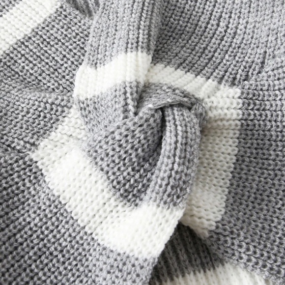 SHEIN Girls Twist Front Striped Sweater Size 11/12Y - Picture 3 of 11